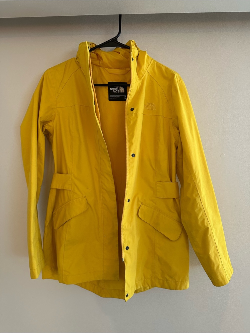 The North Face Women's Bright Yellow Hooded Trench Coat